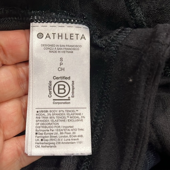 [S]Athleta Black Pranayama Restore Wrap Open Front Cardigan - Picture 8 of 8
